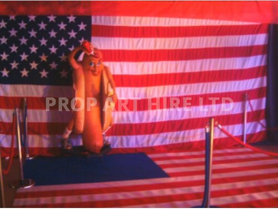 Hotdog Man and American Flag
